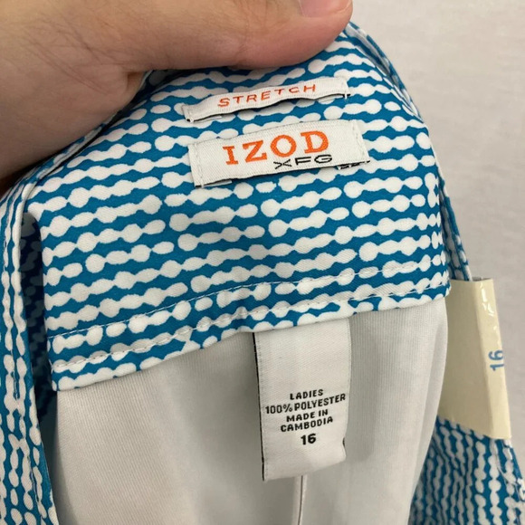 New IZOD Blue White X-Treme Function Golf Stretch Athletic Skorts size 16 - Picture 2 of 11